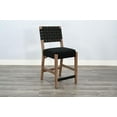 thumbnail image 4 of Sunny Designs Woven Back Black Counter Stool (Set of 2), 4 of 5