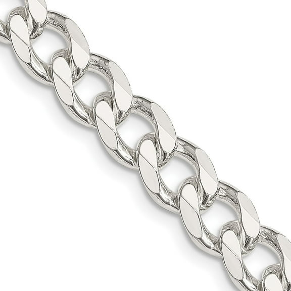 Primal Silver Sterling Silver 8mm Curb Chain