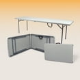 thumbnail image 2 of Hampden Furnishings Premium Seating Plastic Fold in Half Table, 30” x 96” Indoor/Outdoor, 2 of 10