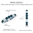 thumbnail image 6 of Rosec Jewels London Blue Topaz Eternity Wedding Band (AAA Quality) - Natural Blue Topaz Diamond Ring for Women - with Jewelry Box, 925 Sterling Silver, US 11.00, 6 of 9