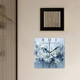 thumbnail image 3 of 14 Inch Wall Clock Battery Operated Square Clock Decorative for Office, Kitchen, Outdoor, Living Room，Blue Flowers in A Bouquet Floral Image, 3 of 4