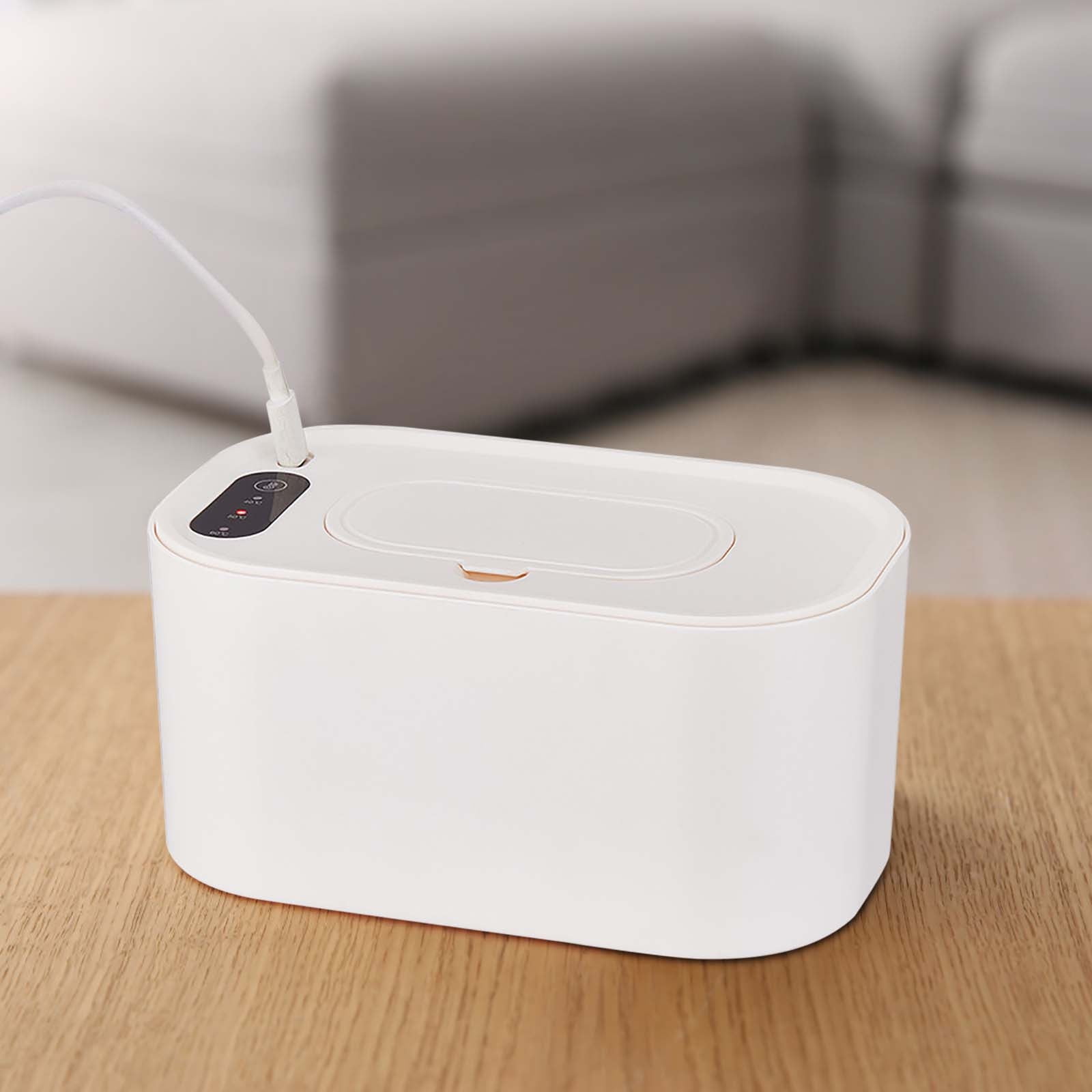 White Infant Wet Wipes Warmer Portable Baby Care Heater With Constant Temperature Heating System 20X11.5X10Cm 7.87X4.53X3.94In For Nursery Use