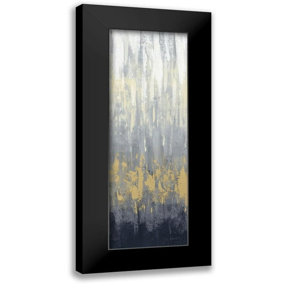 Vassileva, Silvia 7x14 Black Modern Framed Museum Art Print Titled - Rain on Asphalt II Navy