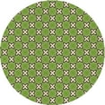 thumbnail image 1 of Ahgly Tapis Rond Lavable en Machine Intérieur Transitionnel Jaune-Vert, 4 Pieds Rond, 1 of 7