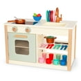 thumbnail image 2 of Two in One Wooden Kitchen Café with Dishes and Chalkboard, Toddler and Preschool Toys by Battat, 2 of 6