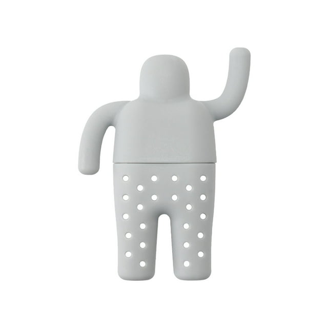 asddcavvf Tea Infuser Tea Infuseur de Thé Diffuseur de Thé pour Teapot Silicone Tea Strainer Cute Little Man Tea Dregs Lazy Brewing Tool