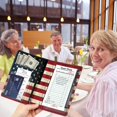 thumbnail image 2 of Fintie Server Book Organizer with Zipper Pocket, PU Leather Restaurant Guest Check Presenters Card Holder for Waitress Waiter Bartender, US Flag, 2 of 7