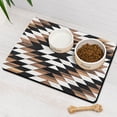 thumbnail image 3 of Dog Feeding Mat, Dog Mat for Food and Water, Pet Dog Cat Bowl Mat, Anti-Slip Reusable Water Bowl Mat with Ethnic Tribal Geometric Boho,16inx24in, 3 of 7