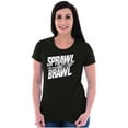 thumbnail image 3 of Sprawl and Brawl Muay Thai Fight Womens Fitted Plus Size Graphic Tee Brisco Brands 2X, 3 of 5