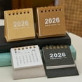 thumbnail image 2 of Selrti 2026 Mini Desk Calendar Jan.2026-Dec.2026 12 Monthly Planner Small Standing Flip Calendar with Twin-Wire Binding for Home Office, 2 of 8