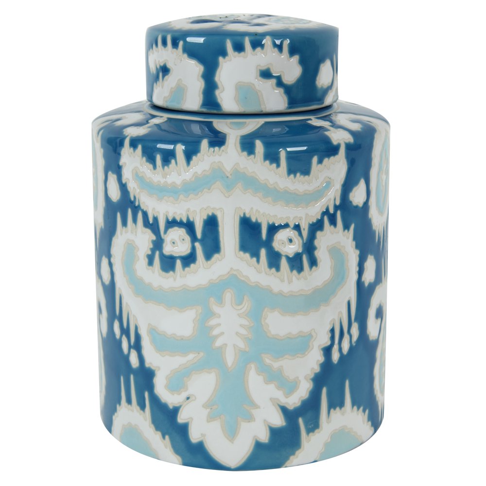 A&B Home Ceramic Decorative Lidded Jar, 5.6 by 7.6Inch