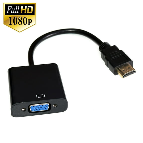 Ematic EHDVG1034 HDMI Male to VGA Female Video Converter Adapter Cable, 1 Foot