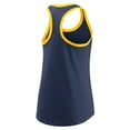 thumbnail image 3 of Women's Nike Navy Milwaukee Brewers Tech Tri-Blend Tank Top, 3 of 3