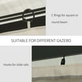 thumbnail image 4 of Outsunny 10' x 13' Universal Gazebo Sidewall Set with 4 Panels, Hooks/C-Rings Included for Pergolas & Cabanas, Beige, 4 of 10