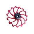 thumbnail image 2 of relayinert Road Bikes Ceramic Pulley Rear Derailleur Bearing 15T Guide Colorful  for Jockey Wheel Red Diameter 58mm, 2 of 6