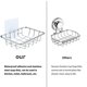 thumbnail image 5 of Bewildely Jabonera de acero inoxidable sin perforaciones Caja de jabón montada en la pared en la cocina del baño Juegos de accesorios de baño No.2 Bewildely HA024676-02, 5 of 6