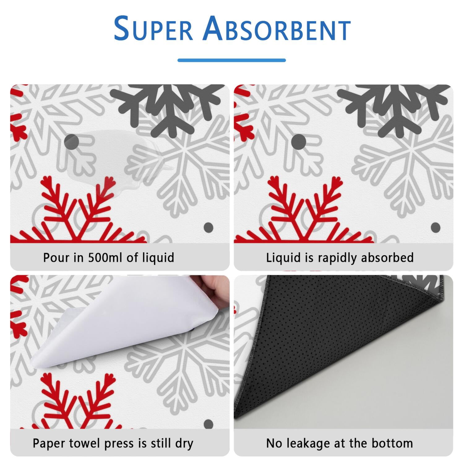 Festive 35" x 41" Reusable Puppy Pads 2-Pack, Christmas Themed Washable Dog Potty Training Mats, Highly Absorbent Pet Mat for Crate Bottoms and Living Areas