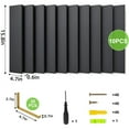 thumbnail image 3 of Fairy 10pcs Floating Shelves, Width 4.7 inches Wall Shelves, Home Wood Shelf Wall Mounted, Black Gold, 3 of 7