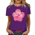 thumbnail image 1 of LUOGENLI T-shirts pour Femmes Mode Décontractée Chemises Imprimées Col Rond Manches Courtes Tee Tops Tunique Blouse T-shirts Graphiques pour Femmes Saint-Patrick Violet m, 1 of 4