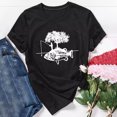 thumbnail image 4 of Tops de Mujer Blusas Casuales Elegantes Camisas Camiseta de Cuello Redondo de Moda Blusa de Manga Corta Estampada Odeerbi ODB156626, 4 of 5