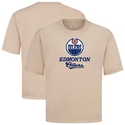 Men's Levelwear Khaki Edmonton Oilers Team Surge Luxe Signature Knit T-Shirt