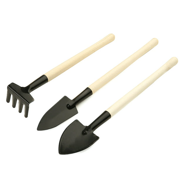 Garden Tool Set Wooden Handle Iron Head Handheld Shovel Trowel Fork ...