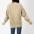 thumbnail image 7 of Mifsaly Womens Oversized Sweatshirt Crewneck Long Sleeve Loose Pullover Drop Shoulder Side Spilt Sweatshirts Soild Color Thick Warm Fall Tops with Thumb Hole 2025 Fashion Y2K Outfits, 7 of 7
