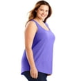 thumbnail image 3 of JMS by Hanes Women's Plus Size Shirttail Tank, 3 of 5