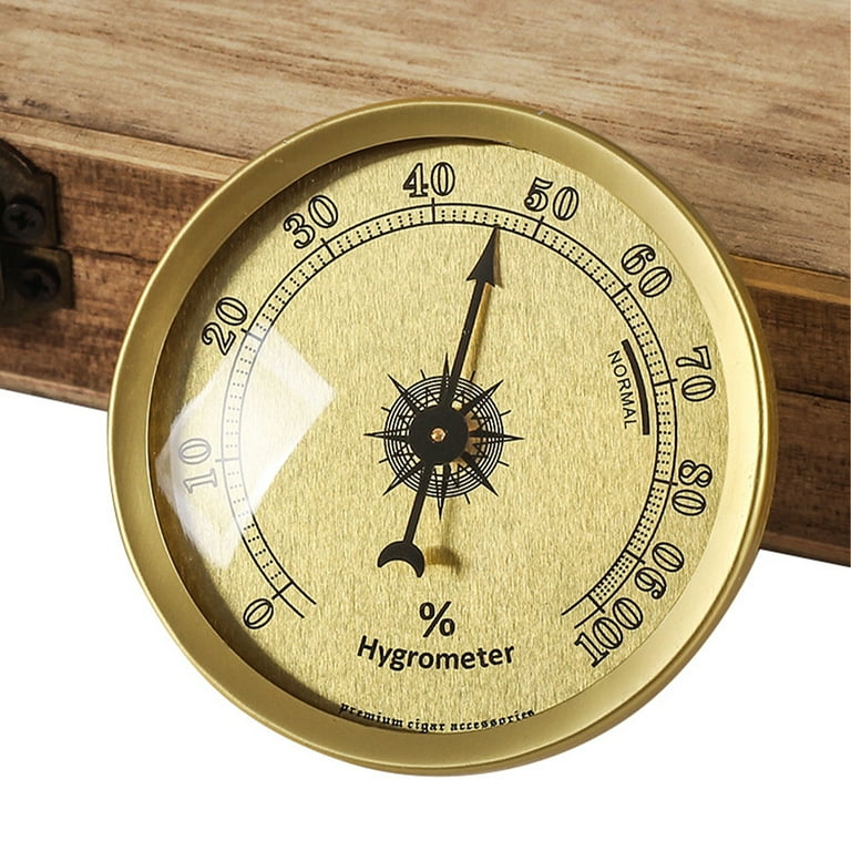 Asdomo Mechanical Cigar Hygrometer, Anync Round Hygrometer For Cigar Humidor,  Cigar Box/Cigar Cabinet 
