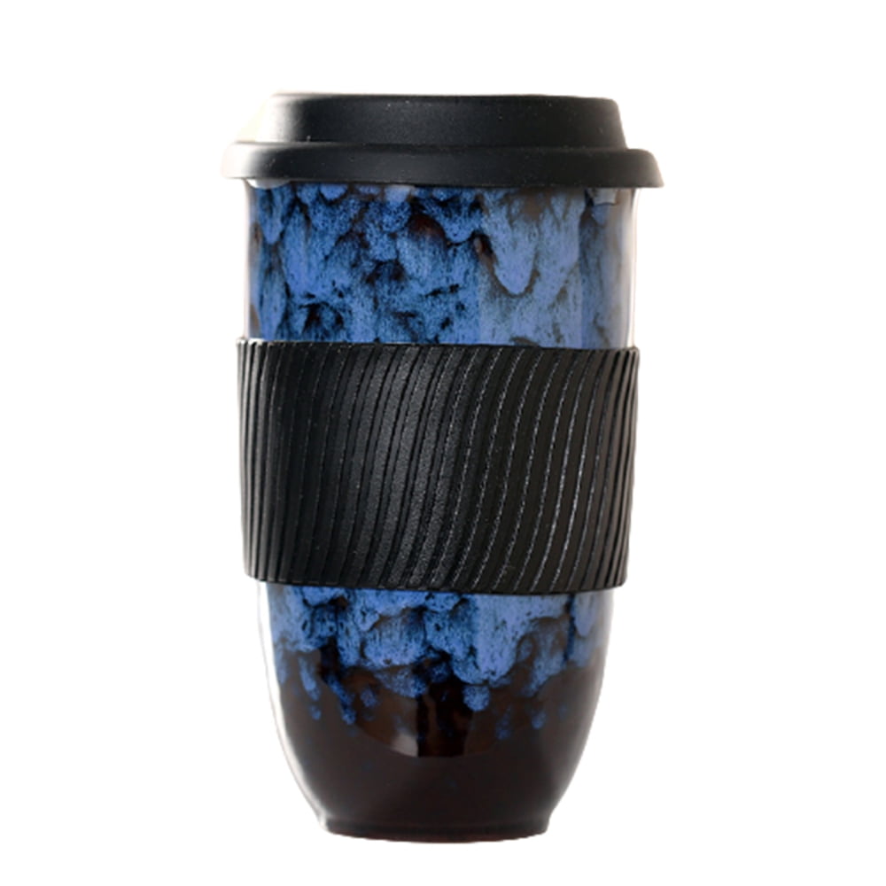 Ronlykiki Ceramics Reusable Coffee Cup Microwave, Dishwasher Safe