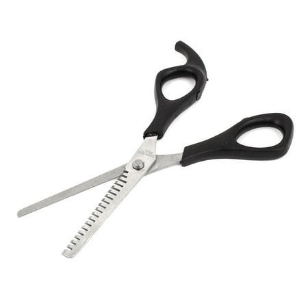 Unique Bargains 6.5  Stainless Steel Thinning Scissors Shear Barbers Salon Hairdresser Hair Cutting Black Silver