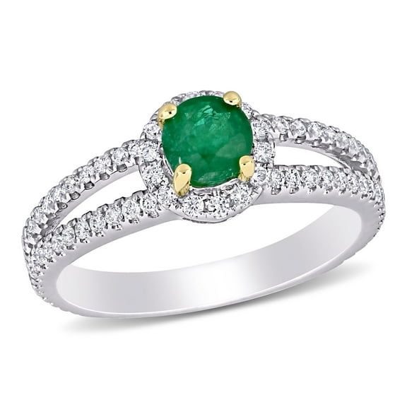 Everly Women's Emerald 14k Two-tone Gold Ring