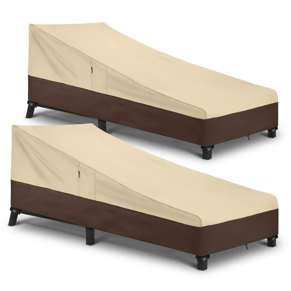 Fundas impermeables Arcedo para sillones de exterior, paquete de 2, color beige