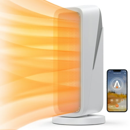 

PinShang 1500W Space Heater with 3 Modes 2s Fast Heating Portable Whole Room Electric Heater-White