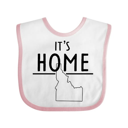 

Inktastic It s Home- State of Idaho Outline Gift Baby Boy or Baby Girl Bib