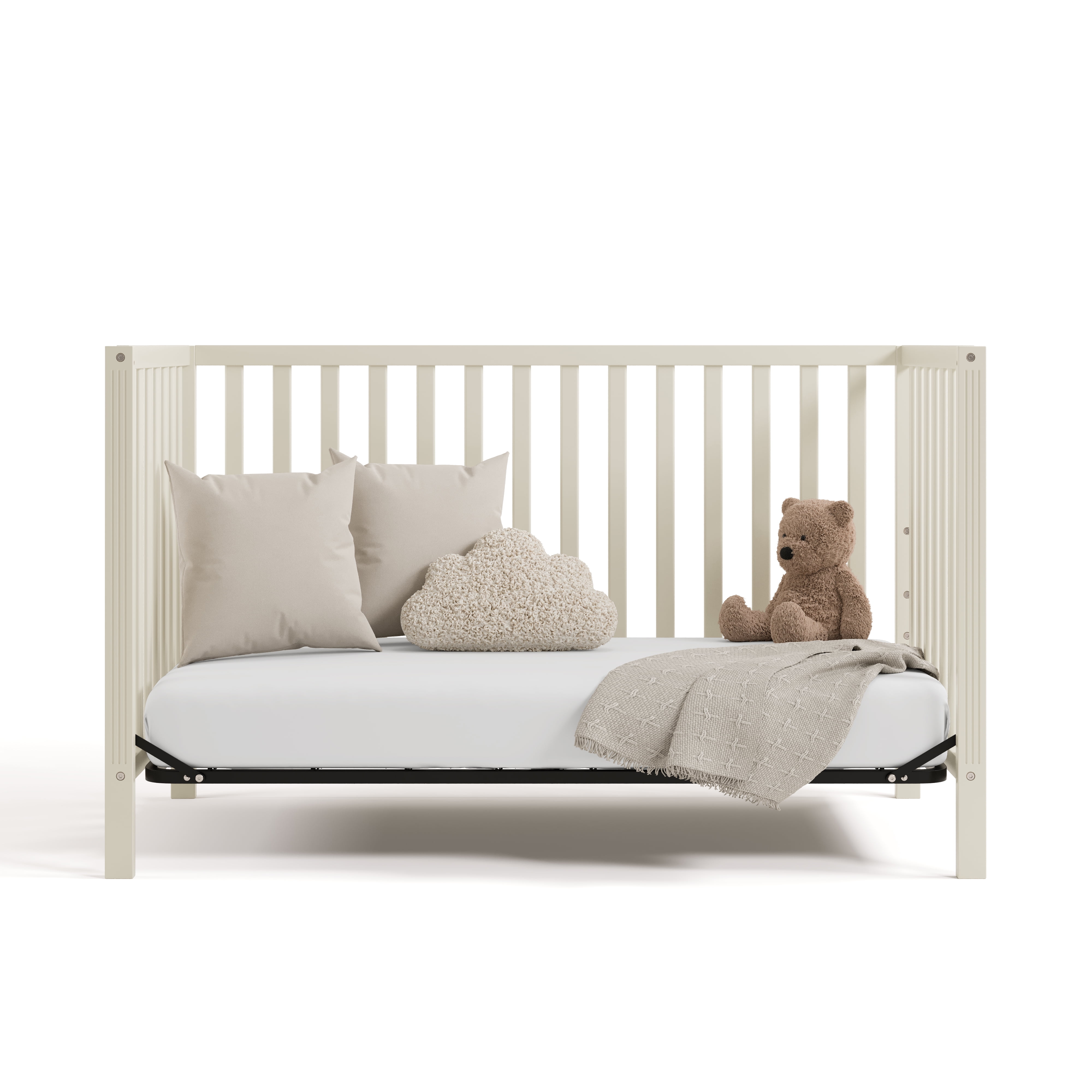 Storkcraft Morningside 5-in-1 Convertible Baby Crib, Frosted Oat