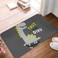 thumbnail image 2 of Salouo Cute Dinosaur Pattern Outdoor Indoor Sturdy Doormats 16’’×24’’, Anti Fatigue Soft Flannel Thick Door Mat,Non-Slip Rectangle Rug Cushion, 2 of 7