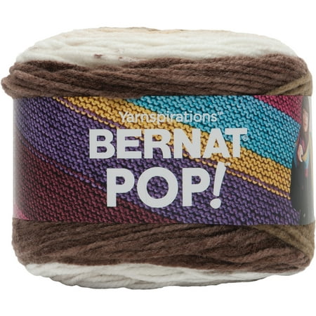 Bernat Acrylic Pop Hot Chocolate Yarn, 1 Each (Best Yarn For Crochet Washcloth)