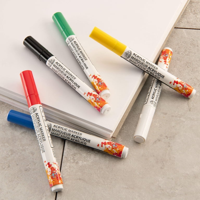 Royal & Langnickel Acrylic Markers Primary Colors, 6 Piece photo 5