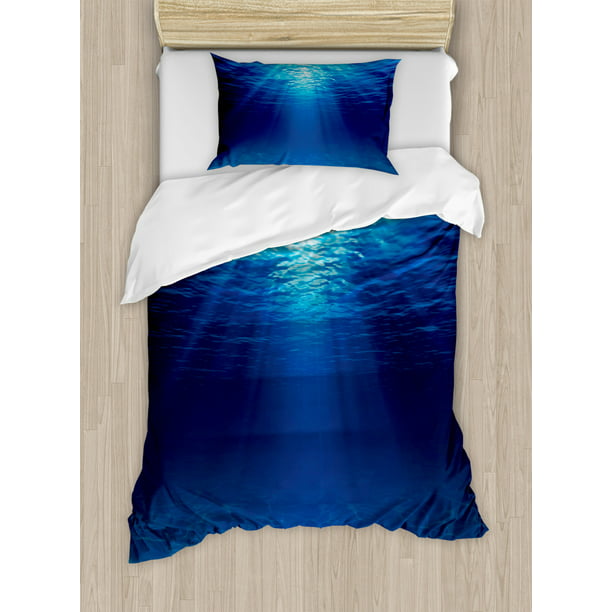 Ocean Duvet Cover Set Twin Size, Twin Size Beach Themed Bedding