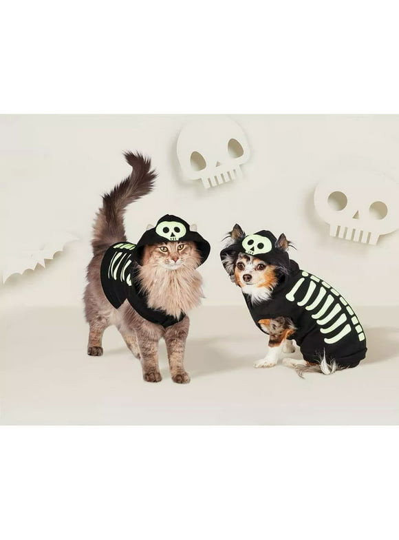Hyde & EEK! Boutique Skeleton Glow Hoodie Dog and Cat Costume Small