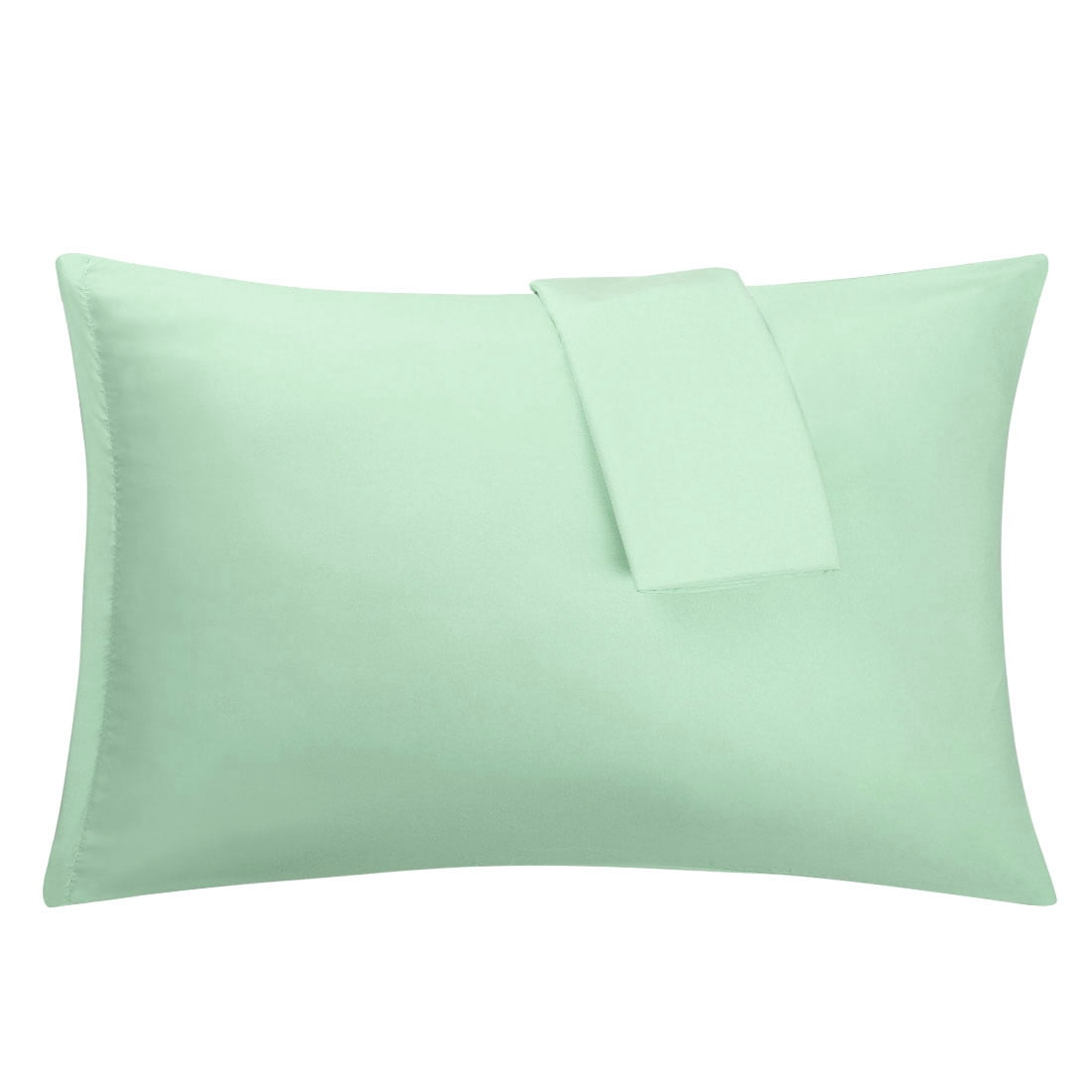 Unique Bargains 2-Piece 1800D Microfiber Solid Pillowcases Green King