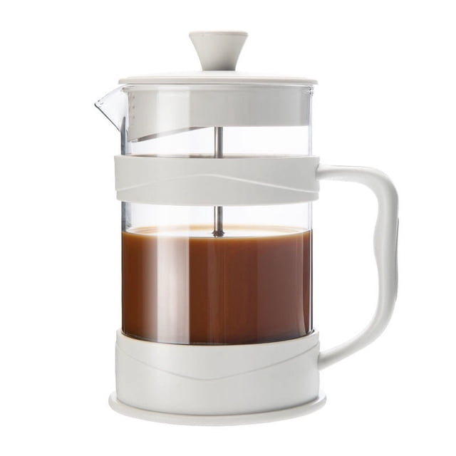 French Press Coffee Maker 12 Oz, White Coffee Presses Tea Makers with Borosilicate Glass Cold and Hot Brew Coffee,1 * french coffee press,White