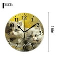 thumbnail image 2 of 16 Inch Wall Clock Battery Operated Silent Clock Decorative for Office, Kitchen, Outdoor, Living Room，Cat Butterfly Animals Fantastic, 2 of 4