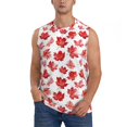 thumbnail image 1 of Fotbe Realistic Maple Leaf Men's Camiseta sin Mangas Estampada para Hombres, Playera Casual para Gimnasio, Entrenamiento, Playa-Large, 1 of 7
