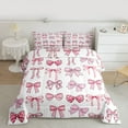 thumbnail image 2 of jejeloiu Cute Kawaii Bow Full Size Comforter Sets,Girls Cute Bowtie Bedding Sets For Girls Women Reversible 3pcs, 2 of 8