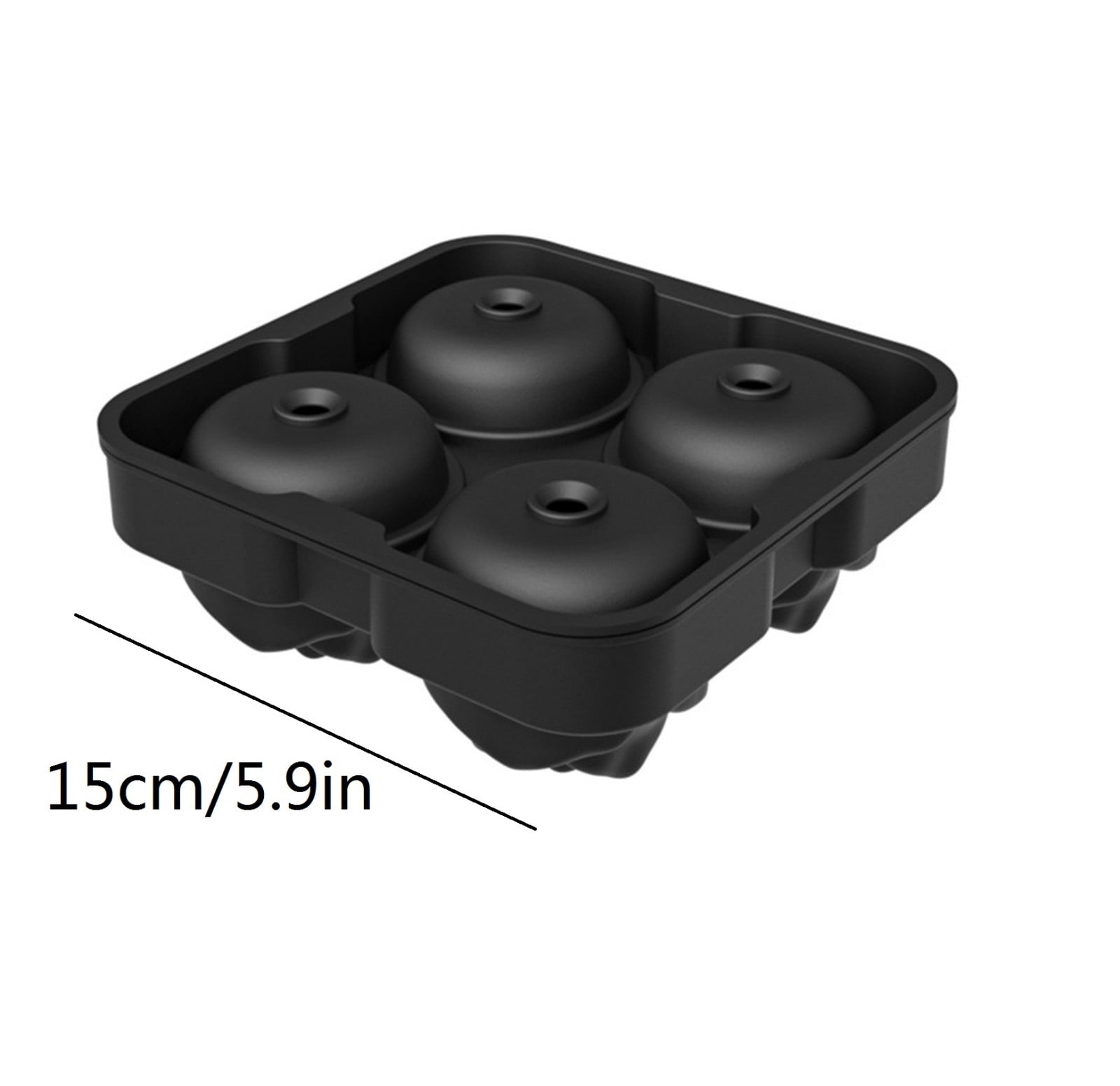  Ice Cube Tray, Mikiwon 2 inch Rose Ice Cube Trays With Covers,  6 Cavity Silicone Rose Ice Ball Maker, Easy Release Large Ice Cube Form for  Chilled Cocktails, Whiskey, Bourbon 