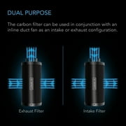 AC Infinity Air Carbon Filter XL 4, with Premium Australian Virgin Charcoal, Pre-Filter and Rope Hangers, Odor Scrubber fit for Inline Duct Fan, Odor Control, Hydroponics, Grow Room
