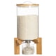 thumbnail image 1 of Dispensador de arroz HBlife de vidrio de 8 litros con soporte de madera y taza medidora, 1 of 8