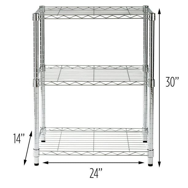 Honey Can Do 3Tier Adjustable Shelving Unit with 250lb Weight